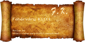 Fehérváry Kitti névjegykártya