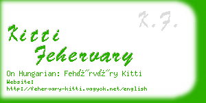 kitti fehervary business card